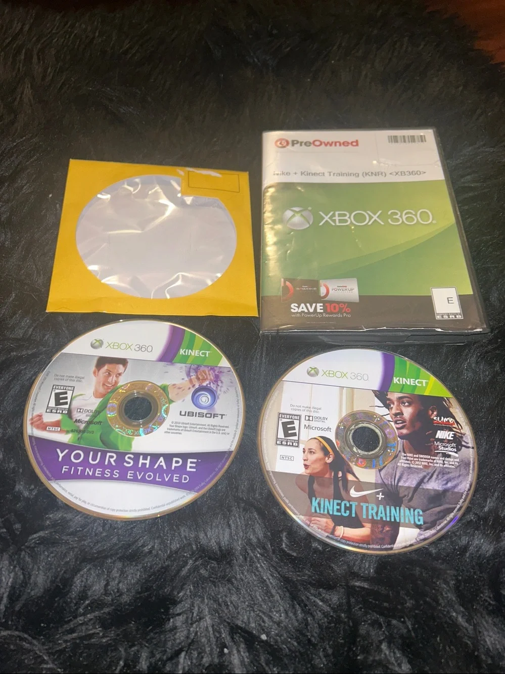 Retro Xbox 360 Kinect Fitness Workout Game Lot - Nike+ & Your Shape - Discs Only